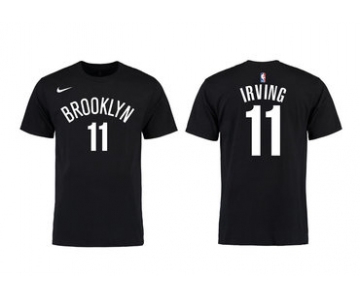 Brooklyn Nets 11 Kyrie Irving Black Nike T-Shirt1