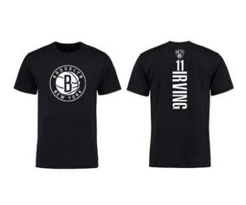 Brooklyn Nets 11 Kyrie Irving Black T-Shirts