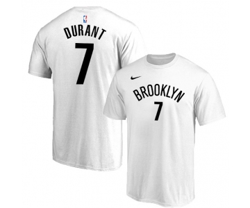 Brooklyn Nets 7 Kevin Durant White Nike T-Shirt