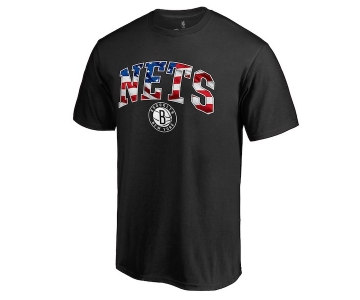 Men's Brooklyn Nets Black Banner Wave T-Shirt