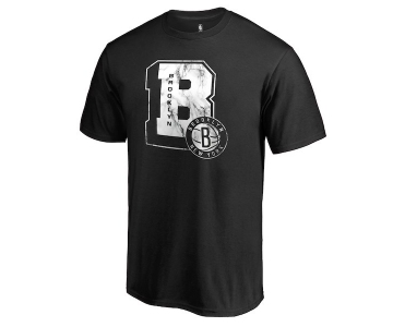 Men's Brooklyn Nets Fanatics Branded Black Letterman T-Shirt