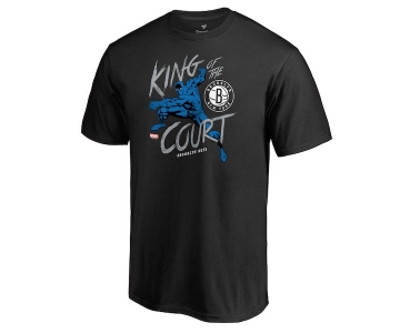 Men's Brooklyn Nets Fanatics Branded Black Marvel Black Panther King of the Court T-Shirt