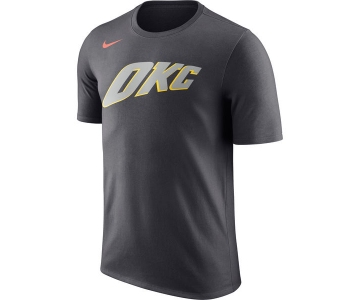 Men's Oklahoma City Thunder Nike Charcoal City Edition Essential Performance T-Shirt