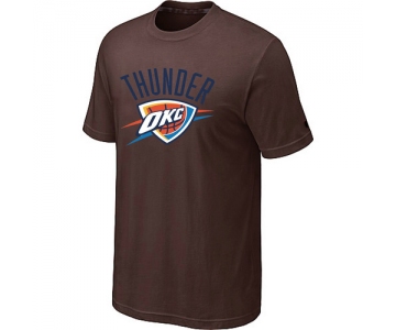 Oklahoma City Thunder Big & Tall Primary Logo Brown NBA T-Shirt