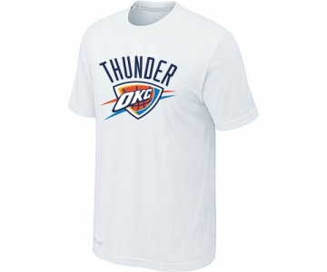 Oklahoma City Thunder Big & Tall Primary Logo white NBA T-Shirt