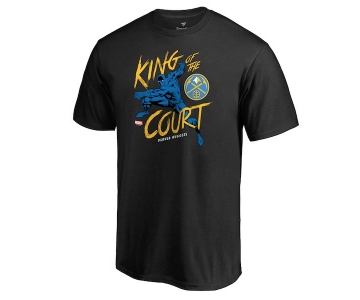 Men's Denver Nuggets Fanatics Branded Black Marvel Black Panther King of the Court T-Shirt