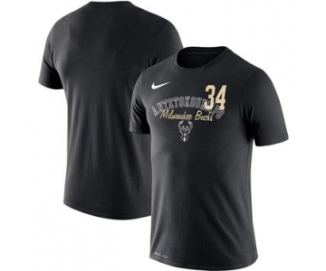 Giannis Antetokounmpo Milwaukee Bucks Nike Player Performance T-Shirt Black