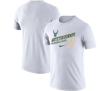 Giannis Antetokounmpo Milwaukee Bucks Nike Player Performance T-Shirt White