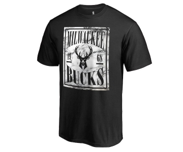 Men's Milwaukee Bucks Fanatics Branded Black Court Vision T-Shirt