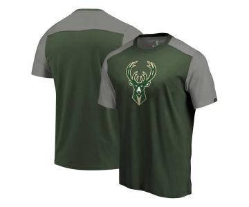 Milwaukee Bucks Big & Tall Iconic T-Shirt - Hunter GreenHeathered Gray