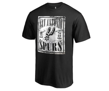 Men's San Antonio Spurs Fanatics Branded Black Court Vision Marble T-Shirt