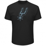 Men's San Antonio Spurs Majestic Black Tek Patch Reflective T-Shirt