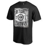 Men's Detroit Pistons Fanatics Branded Black Court Vision T-Shirt