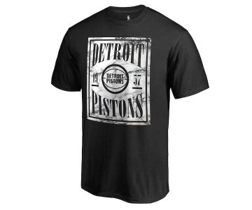 Men's Detroit Pistons Fanatics Branded Black Court Vision T-Shirt