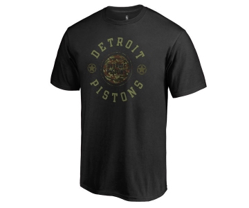 Men's Detroit Pistons Fanatics Branded Black Liberty Big and Tall T-Shirt