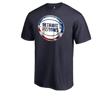 Men's Detroit Pistons Fanatics Branded Navy Personalized Name and Number Banner Wave T-Shirt