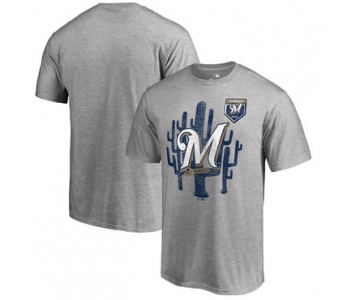 Milwaukee Brewers Fanatics Branded 2018 MLB Spring Training Vintage T Shirt Heather Gray