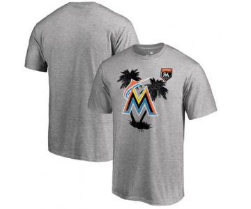 Miami Marlins Fanatics Branded 2018 MLB Spring Training Vintage T Shirt Heather Gray