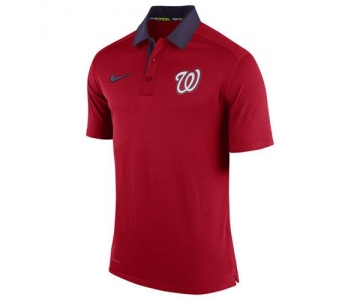 Men's Washington Nationals Nike Red Authentic Collection Polo