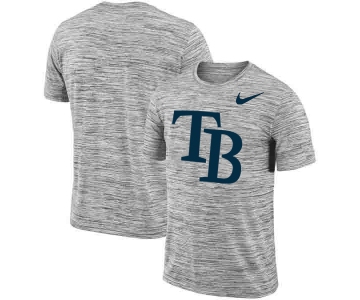 Tampa Bay Rays Nike Heathered Black Sideline Legend Velocity Travel Performance T-Shirt