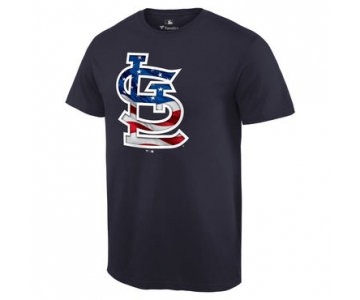 Men's St. Louis Cardinals Navy Banner Wave T Shirt