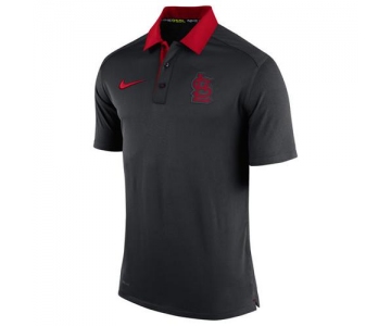 Men's St. Louis Cardinals Nike Anthracite Authentic Collection Dri-FIT Elite Polo