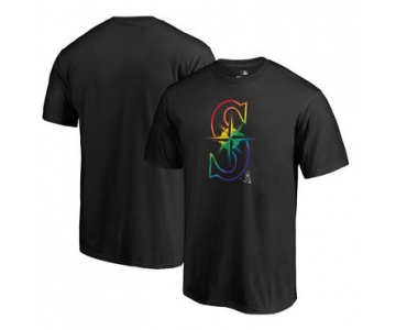 Men's Seattle Mariners Fanatics Branded Pride Black T Shirt