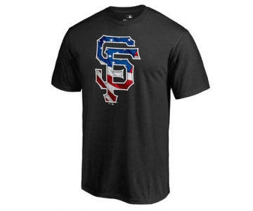 Men's San Francisco Giants Black Big & Tall Banner Wave T Shirt