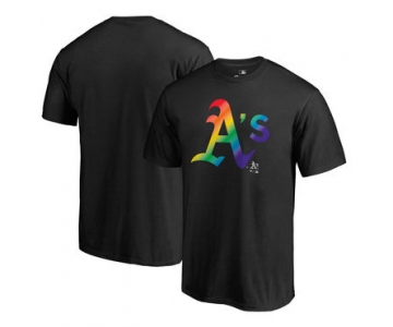 Men's Oakland Athletics Fanatics Branded Pride Black T Shirt