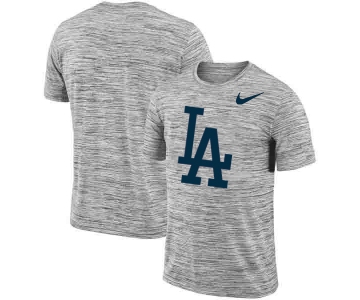 Los Angeles Dodgers Nike Heathered Black Sideline Legend Velocity Travel Performance T-Shirt