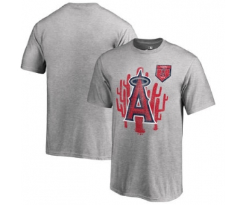 Los Angeles Angels Fanatics Branded 2018 Spring Training Vintage Team Specific T Shirt Heather Gray