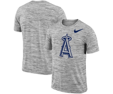 Los Angeles Angels Nike Heathered Black Sideline Legend Velocity Travel Performance T-Shirt