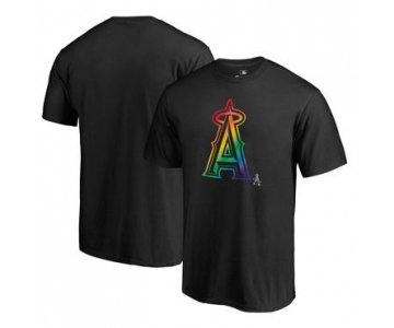 Men's Los Angeles Angels of Anaheim Fanatics Branded Pride Black T Shirt