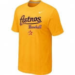 Nike MLB Houston Astros 2014 Home Practice T-Shirt - Yellow