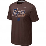 Nike MLB Detroit Tigers 2014 Home Practice T-Shirt - Brown