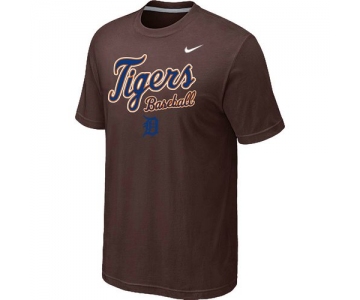 Nike MLB Detroit Tigers 2014 Home Practice T-Shirt - Brown