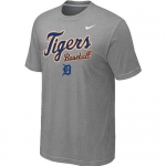 Nike MLB Detroit Tigers 2014 Home Practice T-Shirt - Light Grey