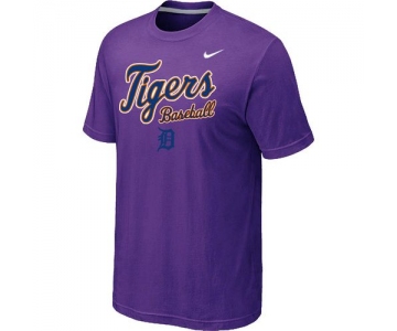 Nike MLB Detroit Tigers 2014 Home Practice T-Shirt - Purple