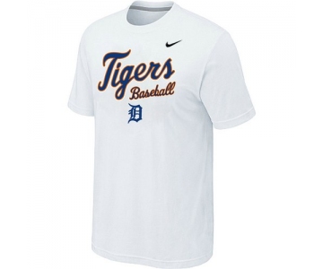 Nike MLB Detroit Tigers 2014 Home Practice T-Shirt - White