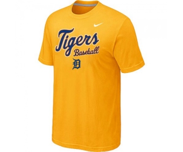 Nike MLB Detroit Tigers 2014 Home Practice T-Shirt - Yellow