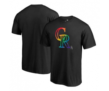 Men's Colorado Rockies Fanatics Branded Pride Black T Shirt