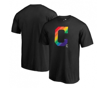 Men's Cleveland Indians Fanatics Branded Pride Black T Shirt