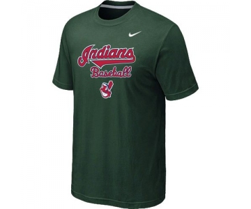 Nike MLB Cleveland Indians 2014 Home Practice T-Shirt - Dark Green