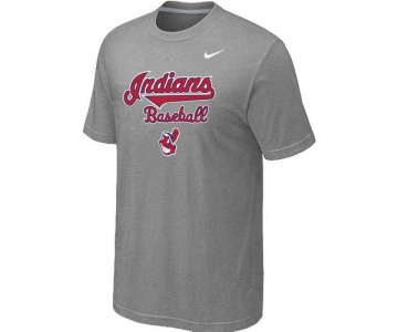 Nike MLB Cleveland Indians 2014 Home Practice T-Shirt - Light Grey