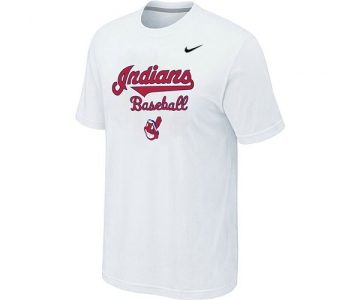Nike MLB Cleveland Indians 2014 Home Practice T-Shirt - White