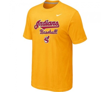 Nike MLB Cleveland Indians 2014 Home Practice T-Shirt - Yellow