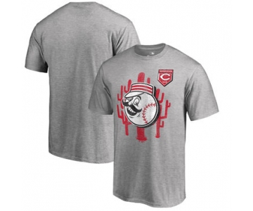 Cincinnati Reds Fanatics Branded 2018 MLB Spring Training Vintage T Shirt Heather Gray