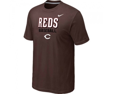 Nike MLB Cincinnati Reds 2014 Home Practice T-Shirt - Brown