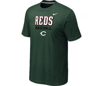 Nike MLB Cincinnati Reds 2014 Home Practice T-Shirt - Dark Green