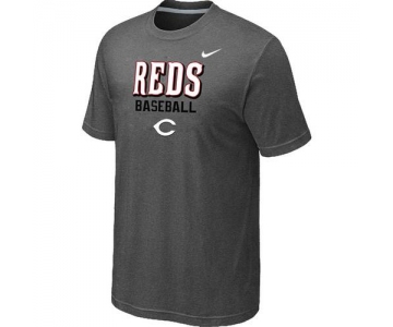 Nike MLB Cincinnati Reds 2014 Home Practice T-Shirt - Dark Grey